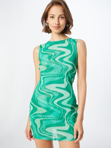 NA-KD Letní šaty – zelená: přední strana
