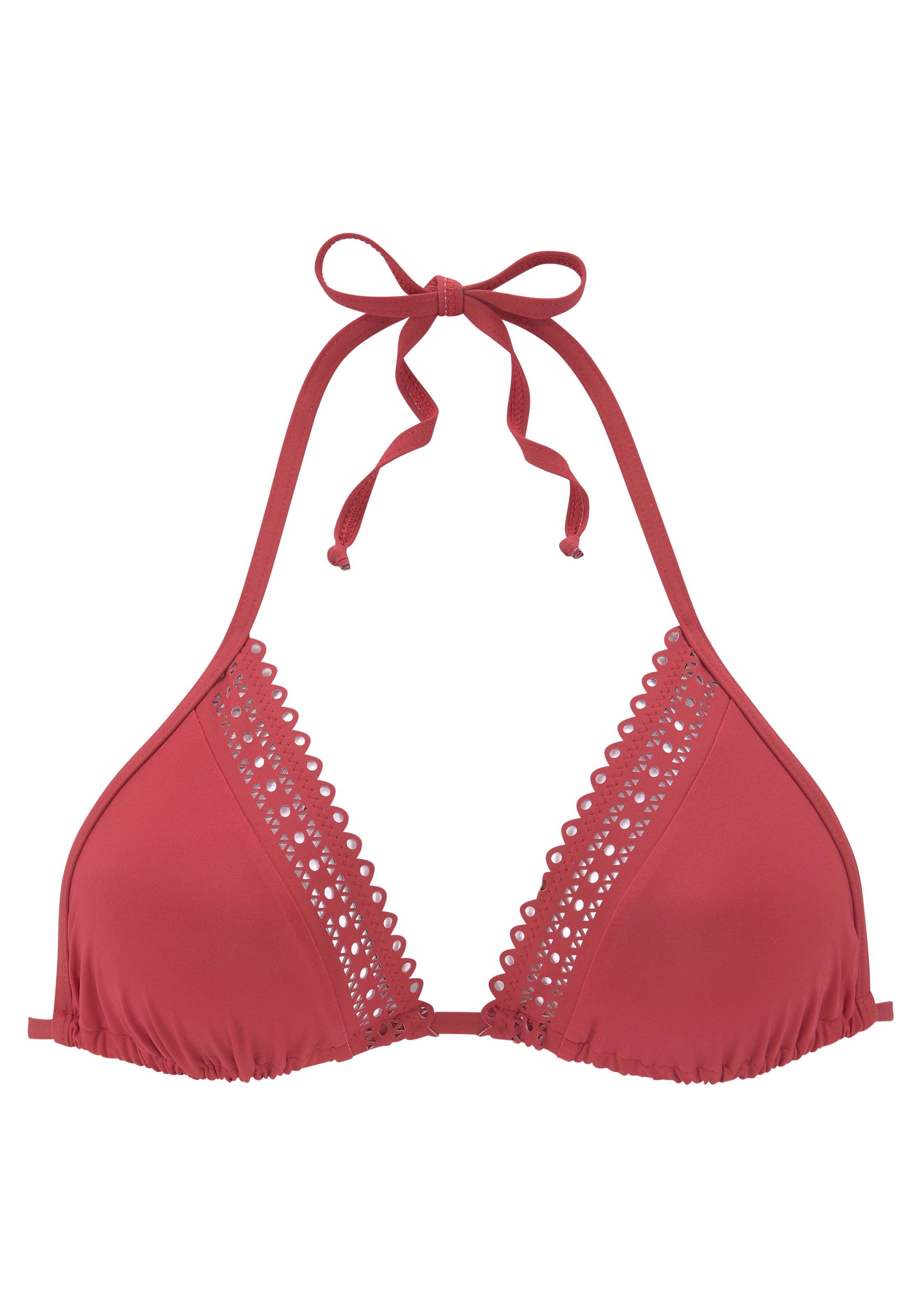 s.Oliver Triangel Bikinitop in Rood: voorkant