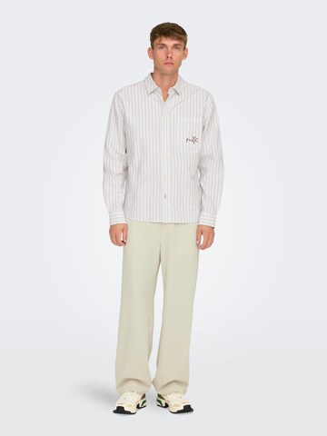 Only & Sons Comfort Fit Hemd 'ONSDrake' in Weiß