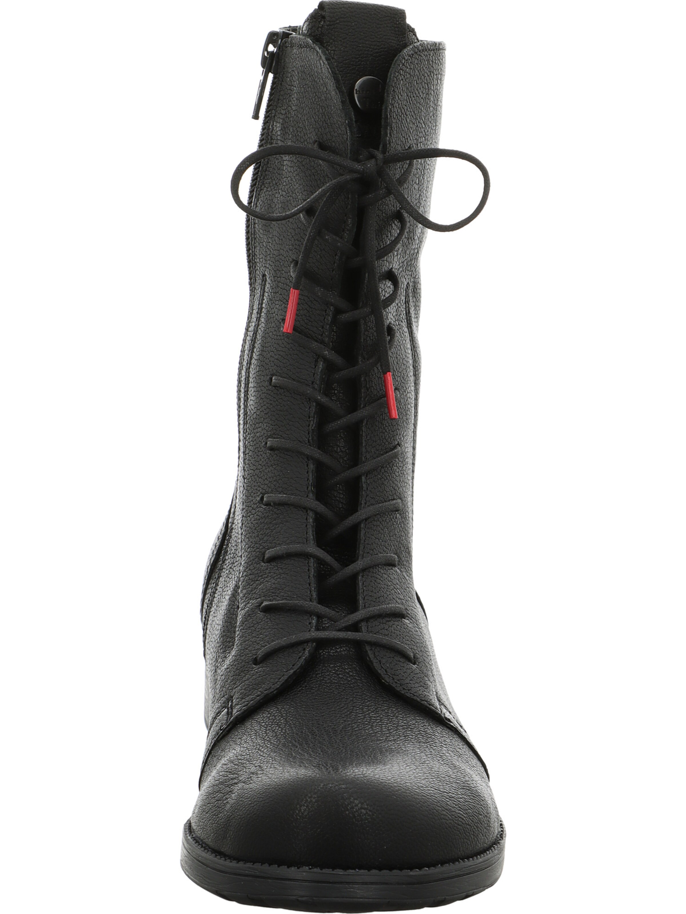 THINK! Schnürstiefelette 'Denk!' in Schwarz