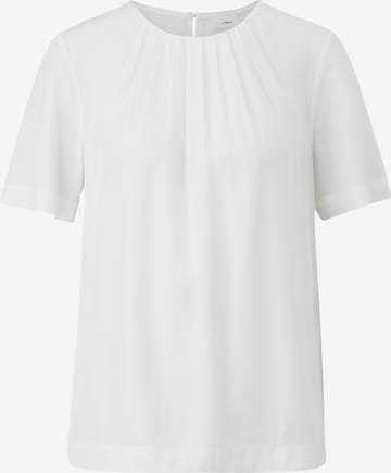 Camicia da donna di s.Oliver BLACK LABEL in bianco: frontale