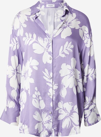 REPLAY Blusa en lila / blanco, Vista del producto