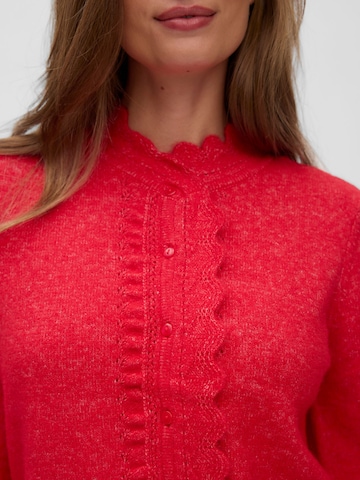 VERO MODA Gebreid vest 'AWNanna' in Rood