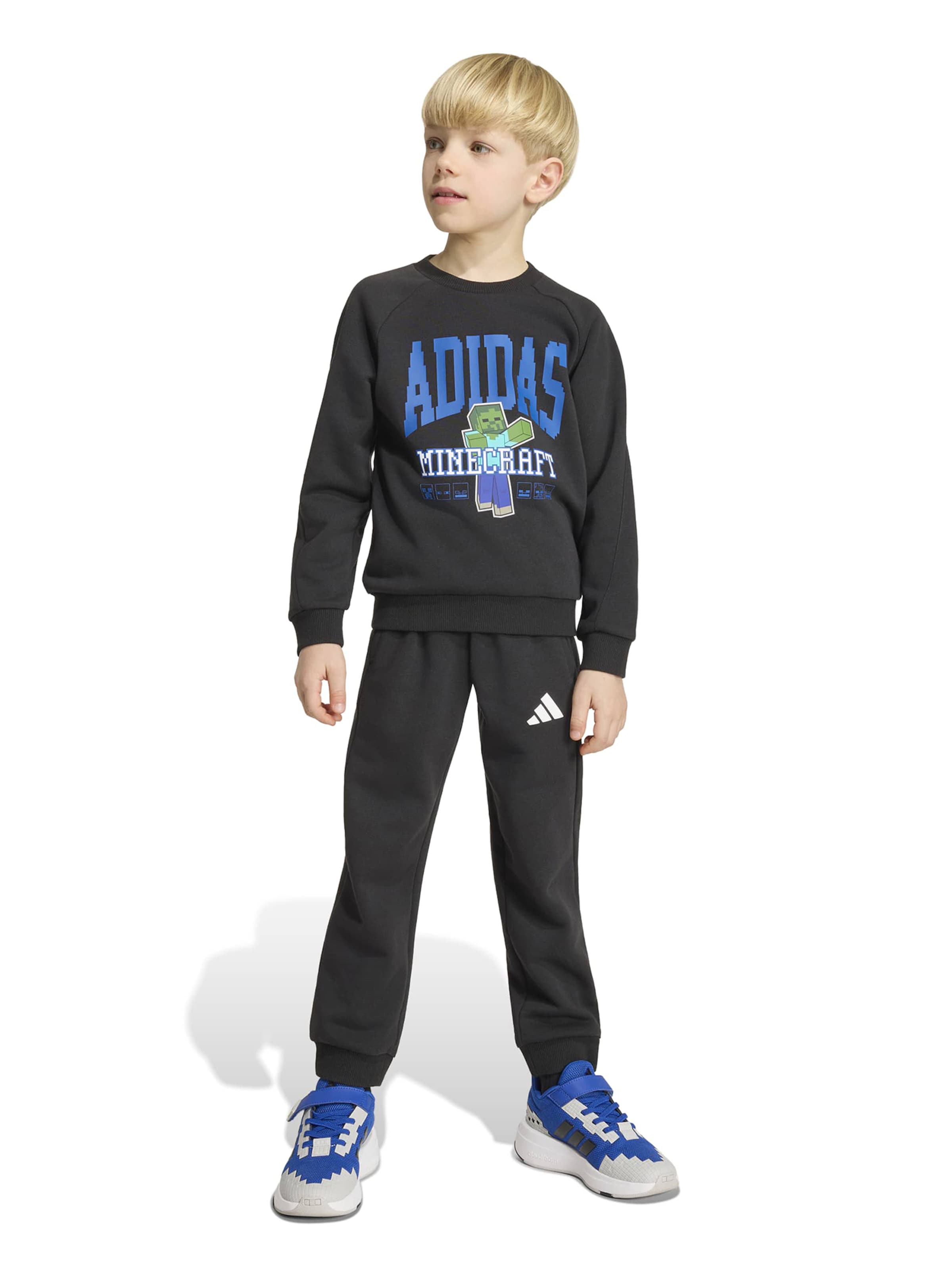 Completo per l'allenamento 'Adidas x Minecraft' di ADIDAS SPORTSWEAR in nero: frontale