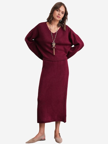 Tenue d'intérieur 'Strick-Koordinaten' MixRay en rouge