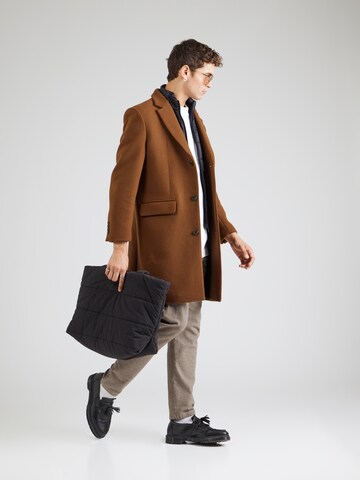 SELECTED HOMME Between-Seasons Coat 'SLHNEW JOSEPH' in Brown