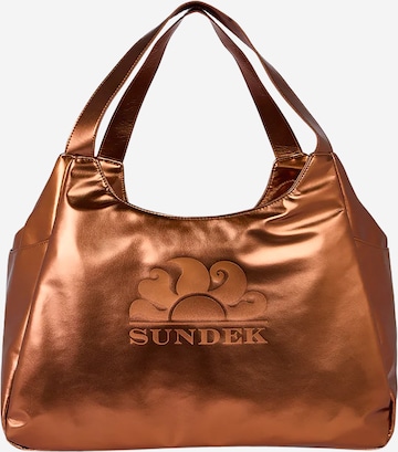Sundek Schultertasche in Bronze: Vorderseite