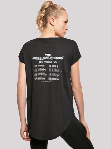 F4NT4STIC Shirt 'The Rolling Stones Rock Band US Tour '78 Front' in Zwart