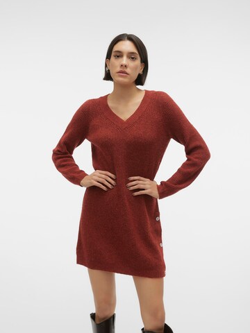 VERO MODA Knitted dress 'TINI' in Red