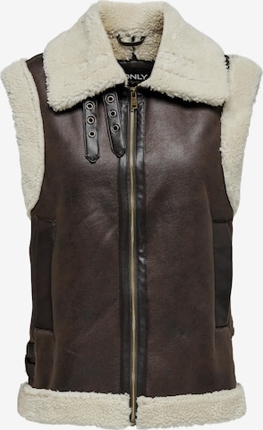 Gilet 'Betty' ONLY en marron : devant