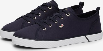 TOMMY HILFIGER Rövid szárú sportcipők 'Enamel' - kék