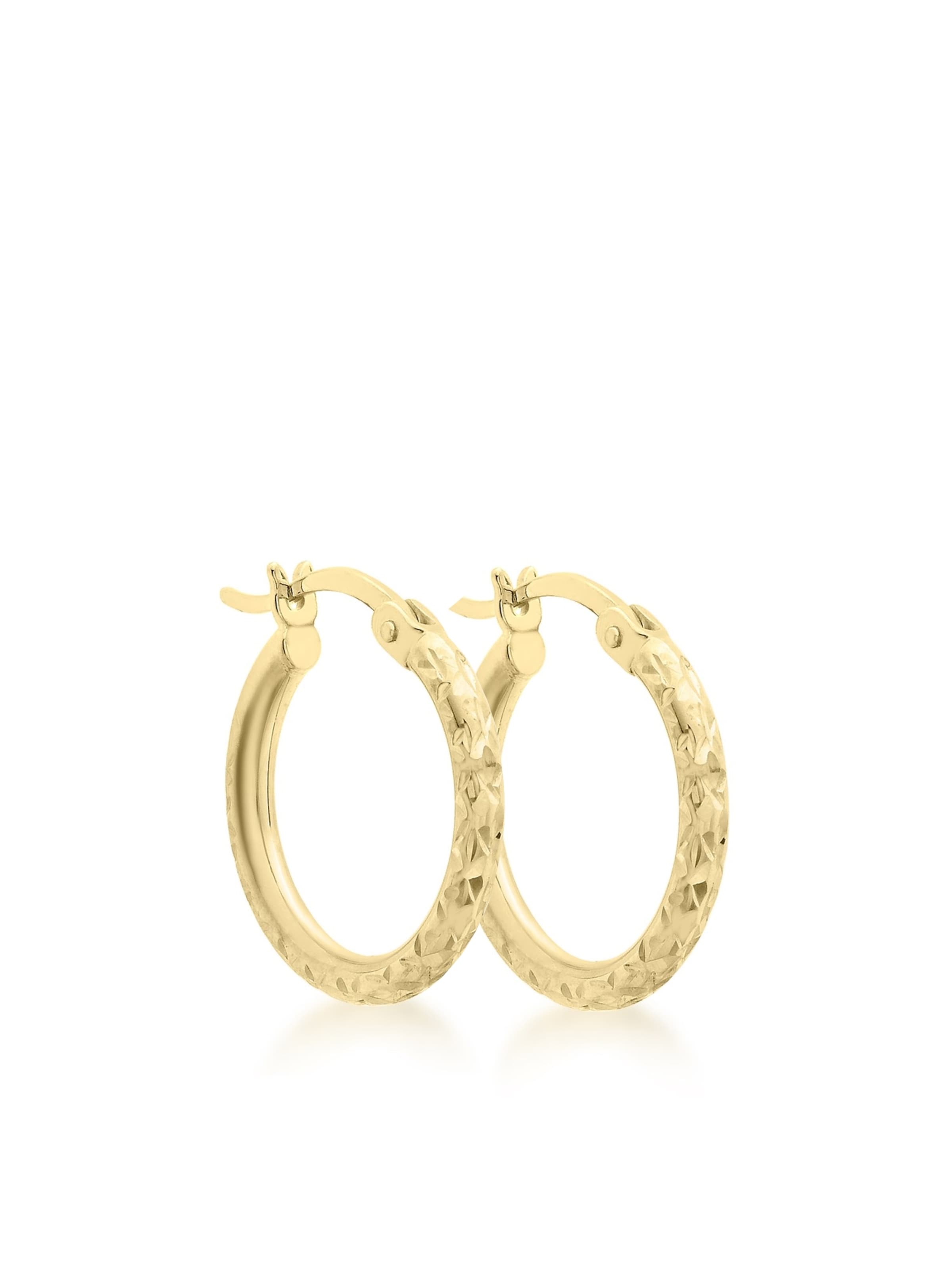 Lucardi Oorbellen 'Klassisch' in Goud: voorkant