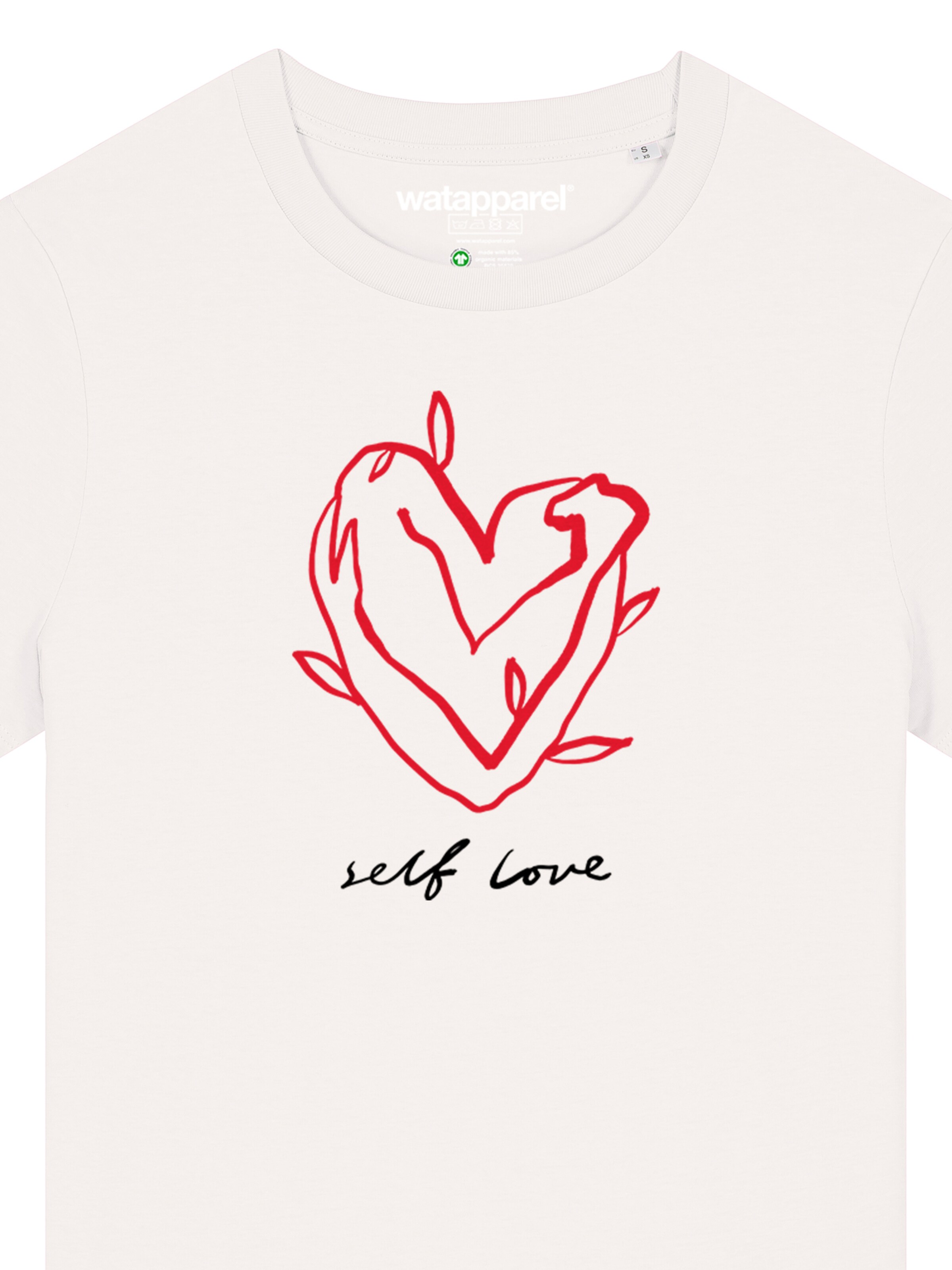 Watapparel Shirt 'Self Love' in Wit