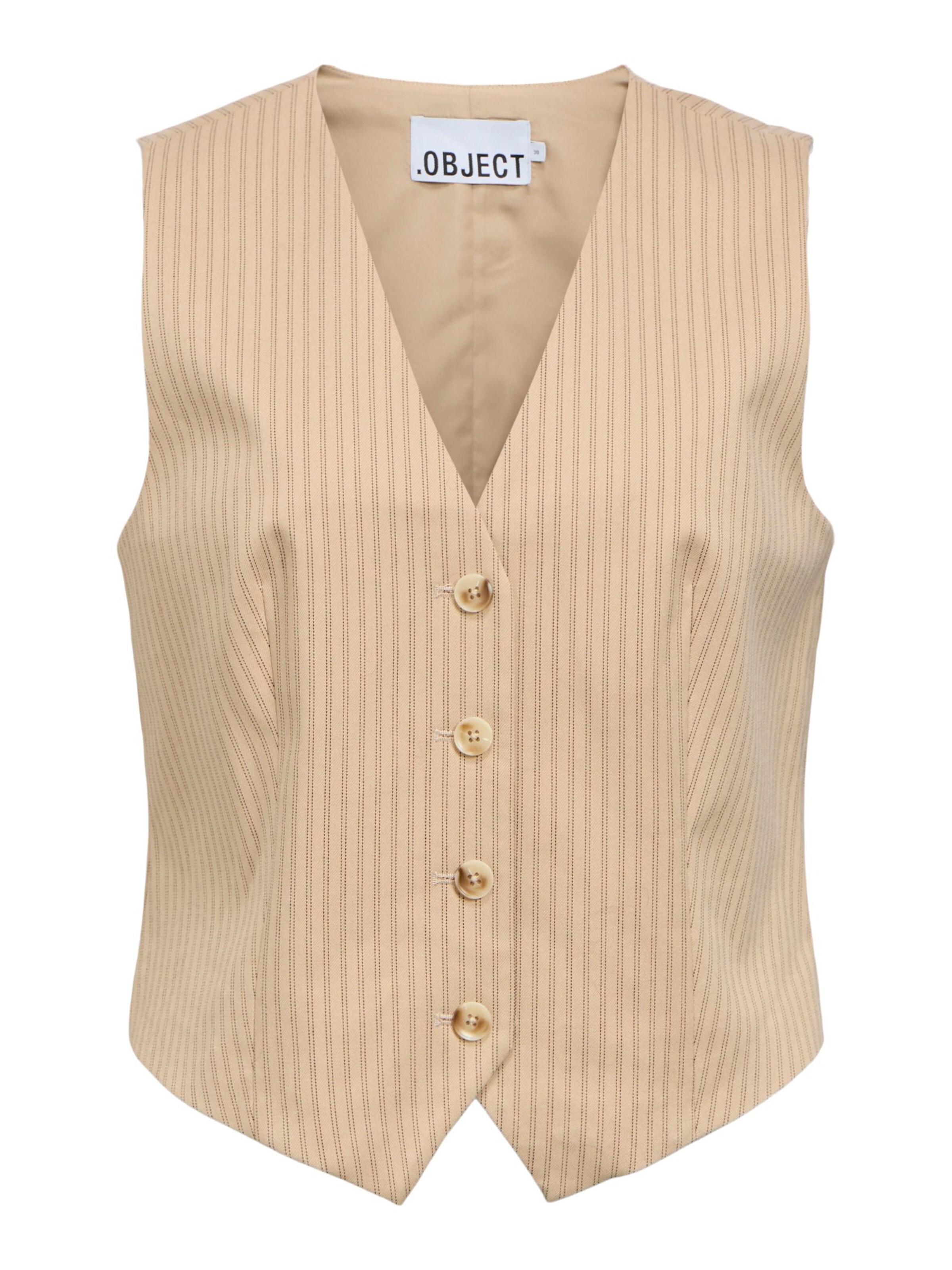 Gilet di OBJECT in beige: frontale