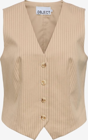 Gilet di OBJECT in beige: frontale