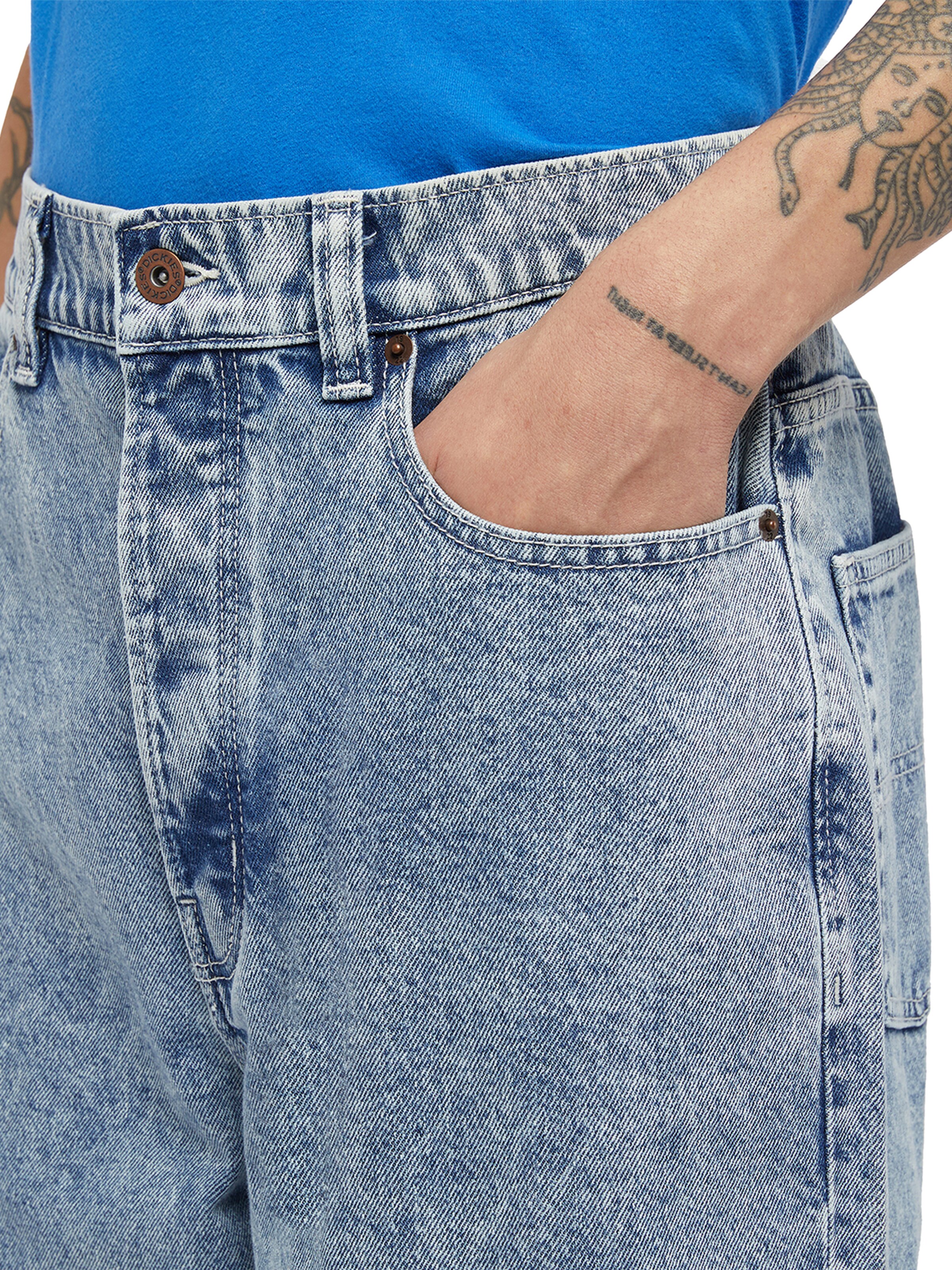 DICKIES Loosefit Jeans i blå
