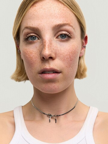 ØYRE Łańcuszek 'Bow Knot Snake Chain' w kolorze srebrny