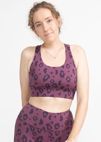 Boochen Bralette Sports Bra 'Ubud' in Purple: front