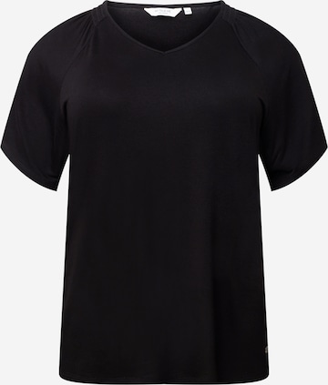 T-shirt Tom Tailor Women + en noir : devant