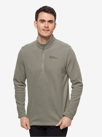 JACK WOLFSKIN - Pullover desportivo 'Taunus' em verde: frente