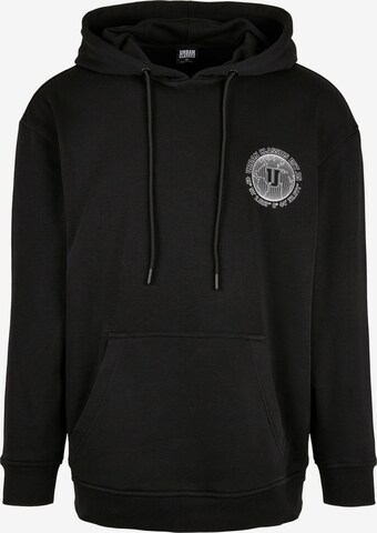 Urban Classics Sweatshirt 'Globetrotter' in Black: front