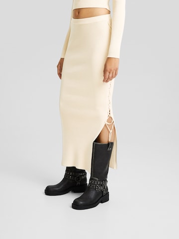 Bershka Rok in Beige: voorkant