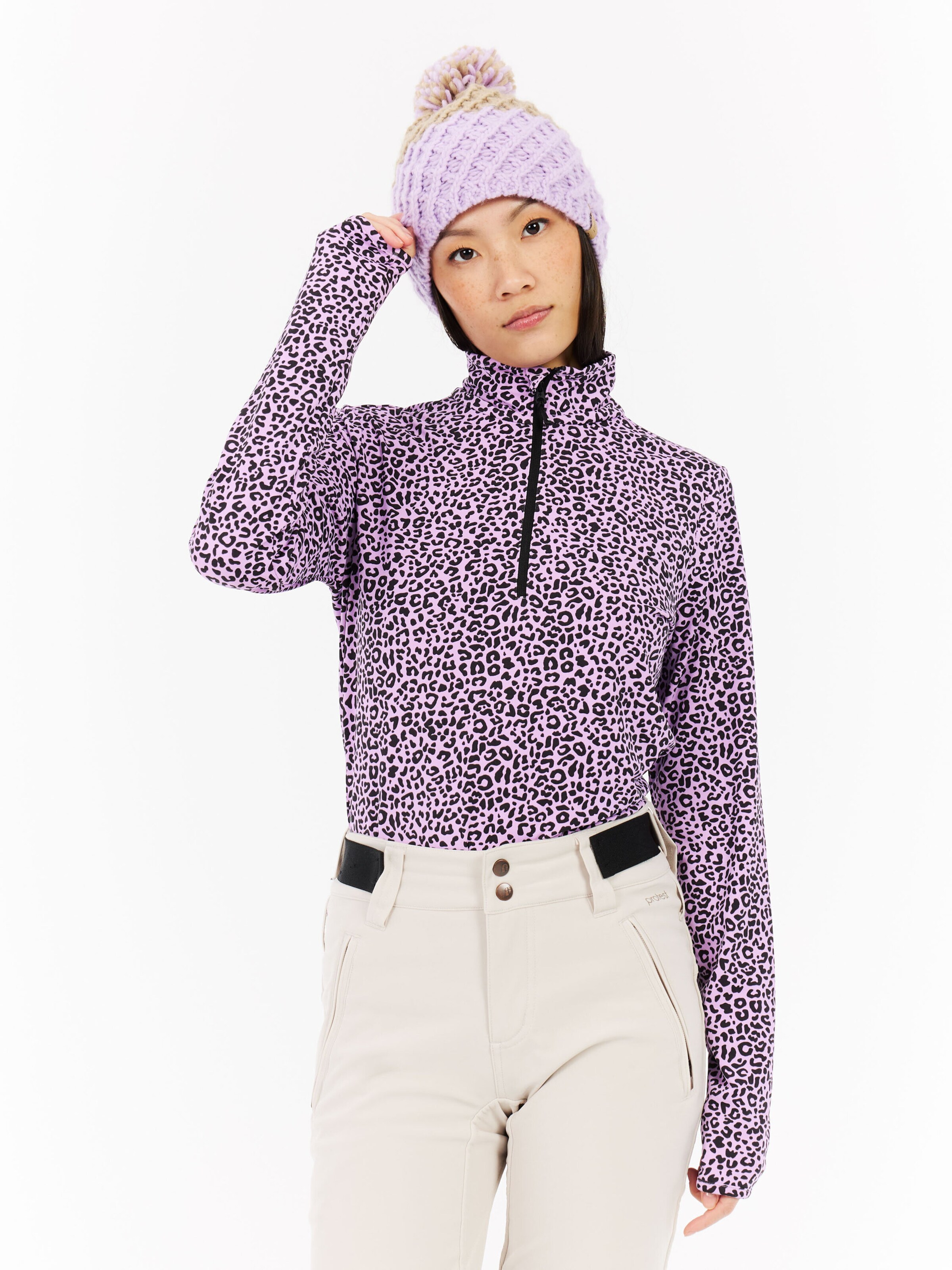 PROTEST Athletic Sweatshirt 'PRTEsher' in Purple: front