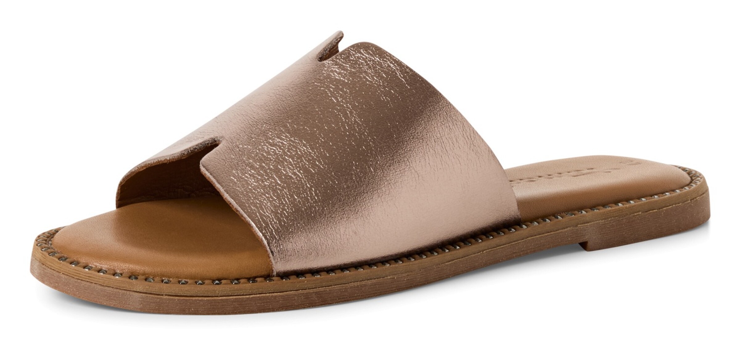 Tamaris Pantolette in Bronze: Vorderseite