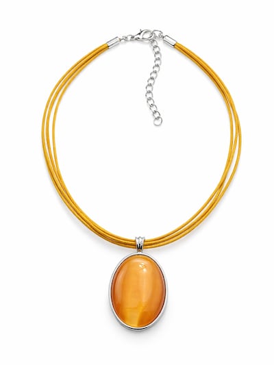 COLLEZIONE ALESSANDRO Kette 'Stone'‌ in orangerot, Produktansicht