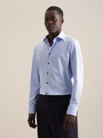 SEIDENSTICKER Slim fit Zakelijk overhemd in Blauw: voorkant