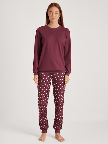 CALIDA Pajama 'Lovely Nights' in Red: front
