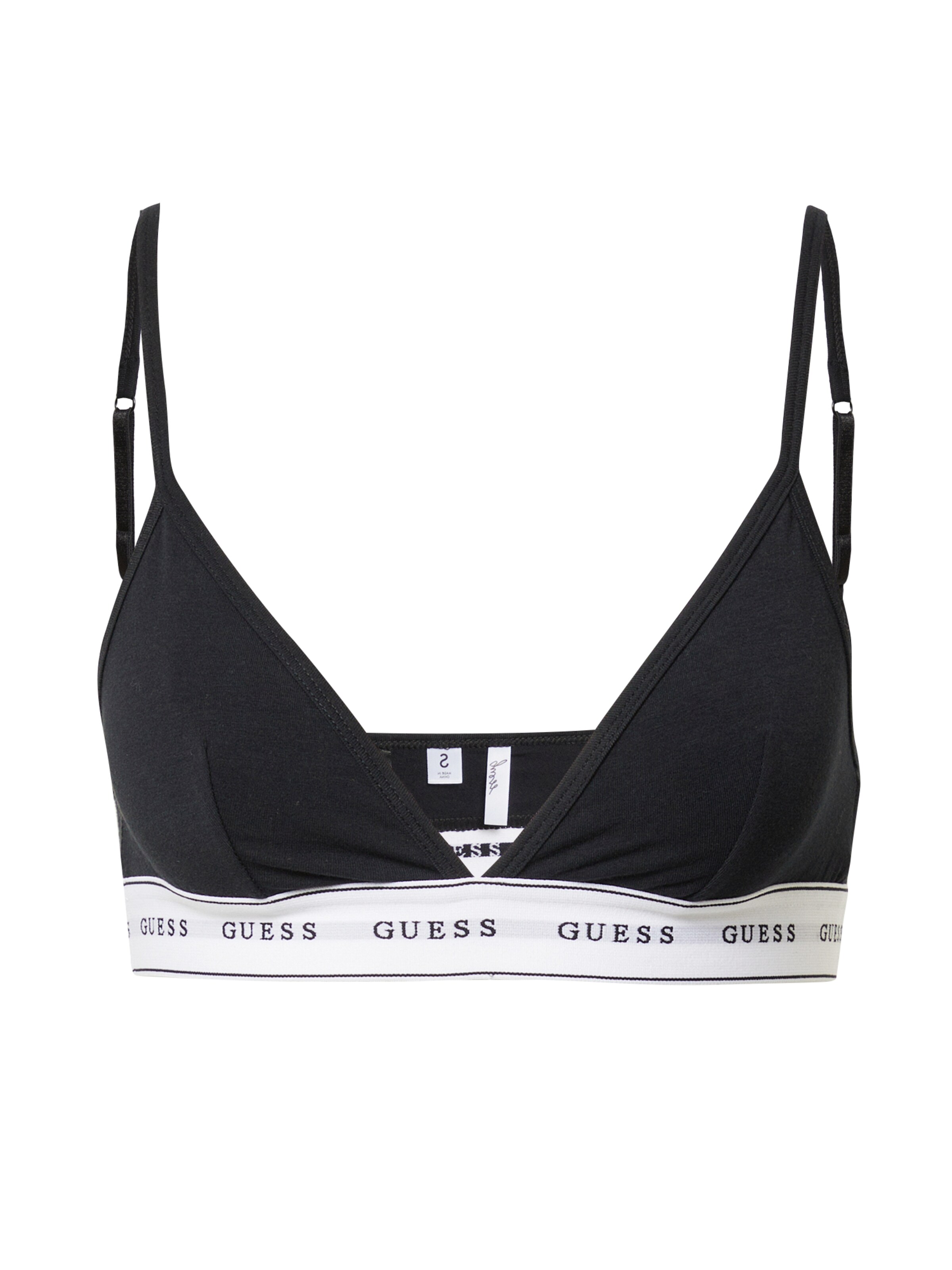 GUESS Kolmnurk Rinnahoidja, värv must: eest vaates