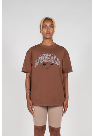T-shirt oversize 'International x Heavy' MJ Gonzales en marron : devant