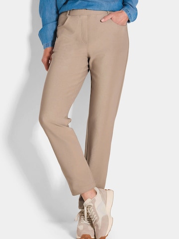 Regular Pantalon 'Louisa' Goldner en beige : devant