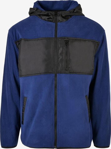 Urban ClassicsFlis jakna - plava boja: prednji dio