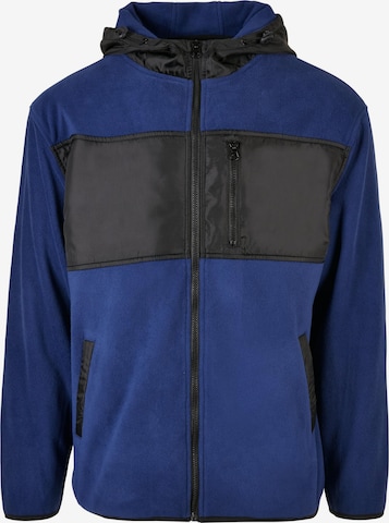 Jachetă  fleece de la Urban Classics pe albastru: față