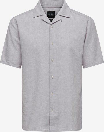 Only & Sons Slim fit Button Up Shirt 'Caiden' in Grey: front