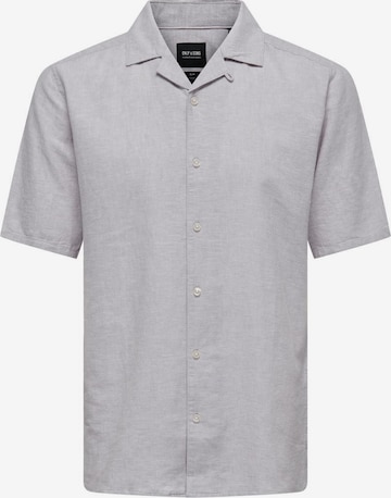 Coupe slim Chemise 'Caiden' Only & Sons en gris : devant