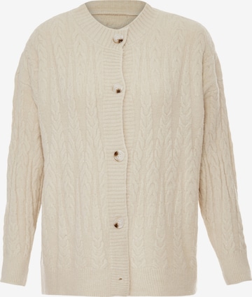 NALLY Gebreid vest in Beige: voorkant