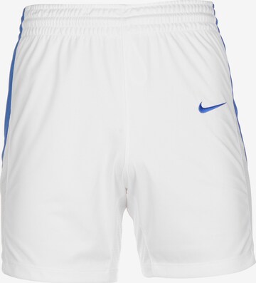 NIKE Workout Pants in White: front