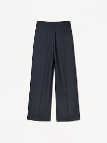Bershka Wide Leg Hose in Blau