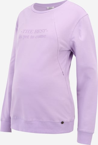 LOVE2WAIT Sweatshirt 'The Best' in Lila: voorkant