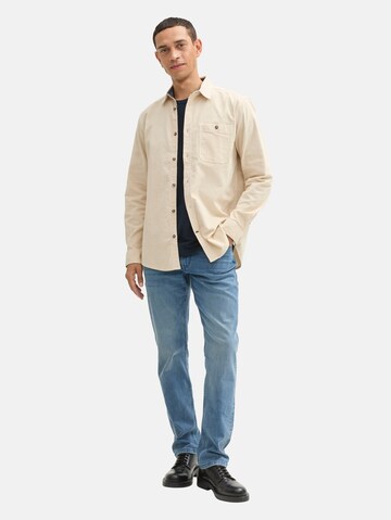TOM TAILOR Regular fit Overhemd in Beige