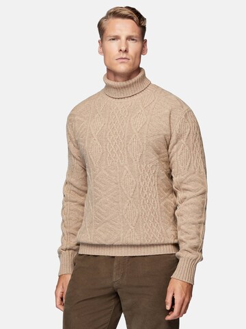 Pull-over Boggi Milano en beige : devant