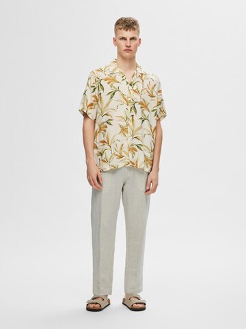 SELECTED Regular fit Overhemd 'SLHNoa' in Beige