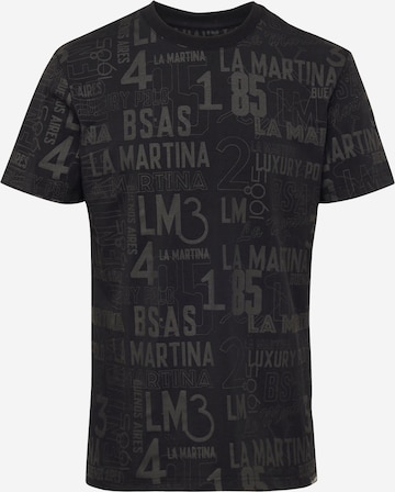 La Martina - Camiseta en negro: frente