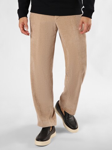 Loosefit Pantalon 'Ben' Finshley & Harding London en beige : devant