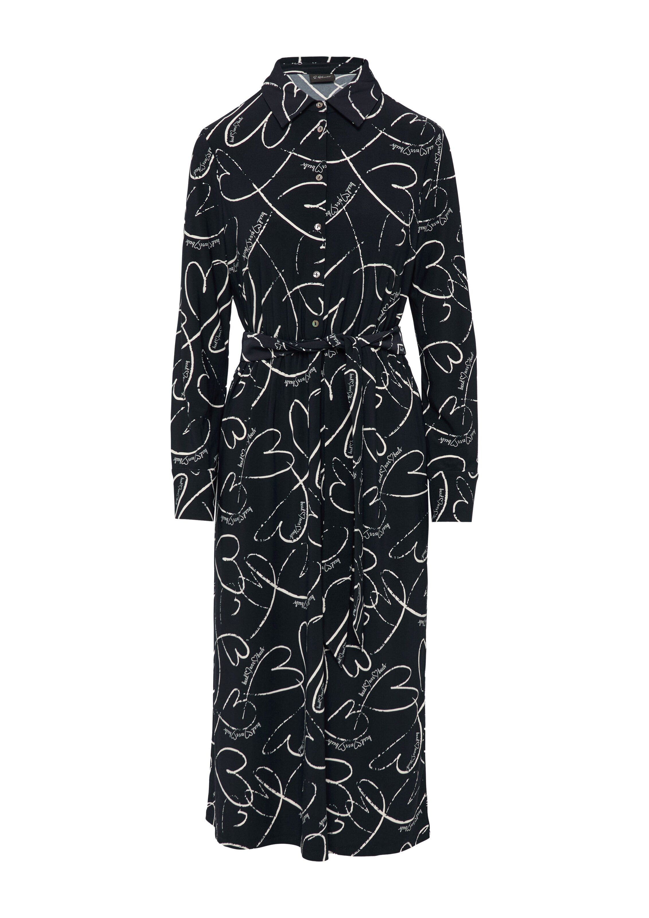 s.Oliver BLACK LABEL Košilové šaty – modrá: přední strana