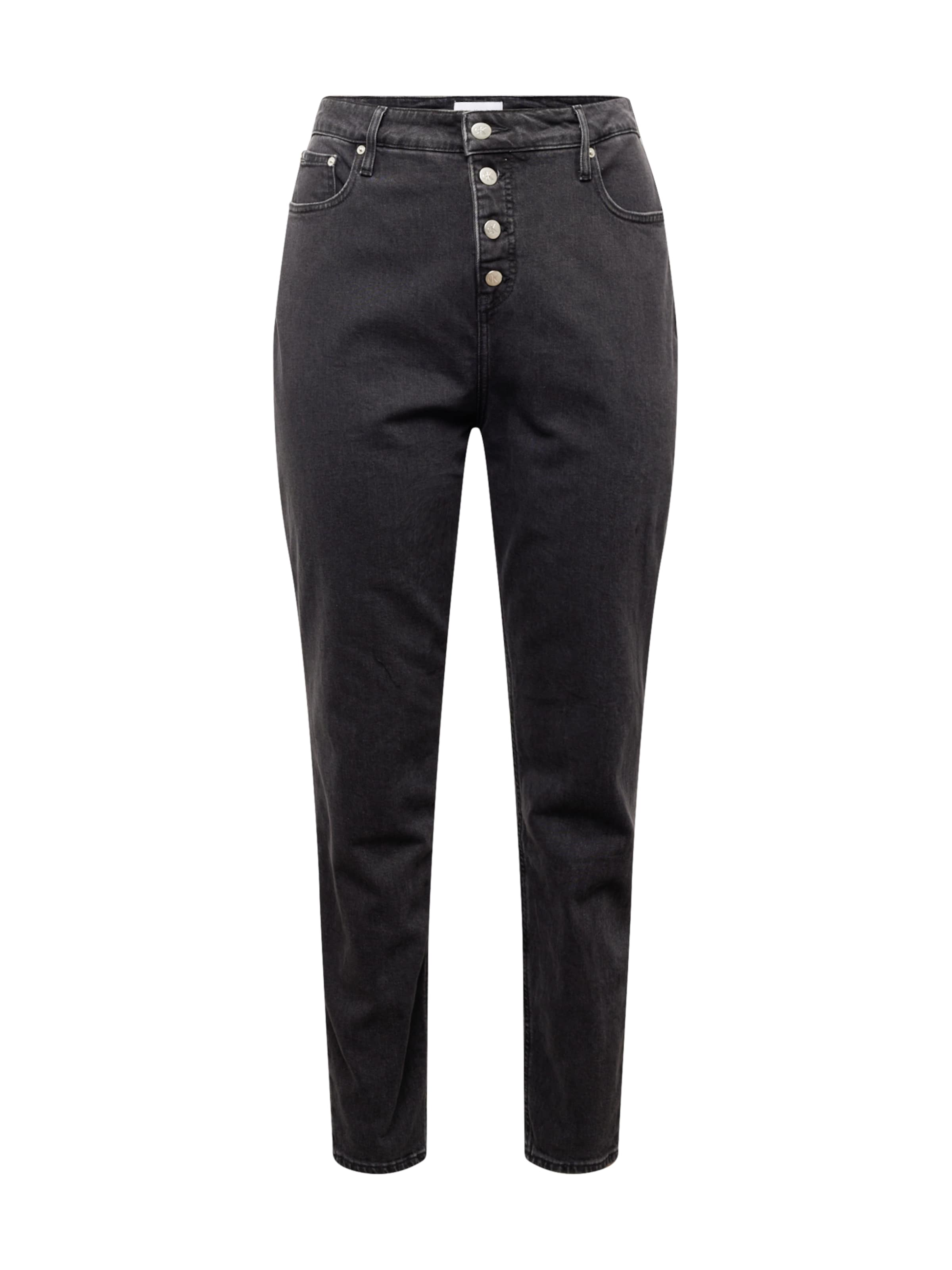 regular Jeans 'MOM Jeans PLUS' di Calvin Klein Jeans Curve in nero: frontale