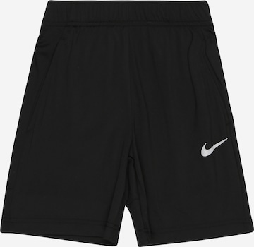 NIKE Regular Спортен панталон в черно: отпред